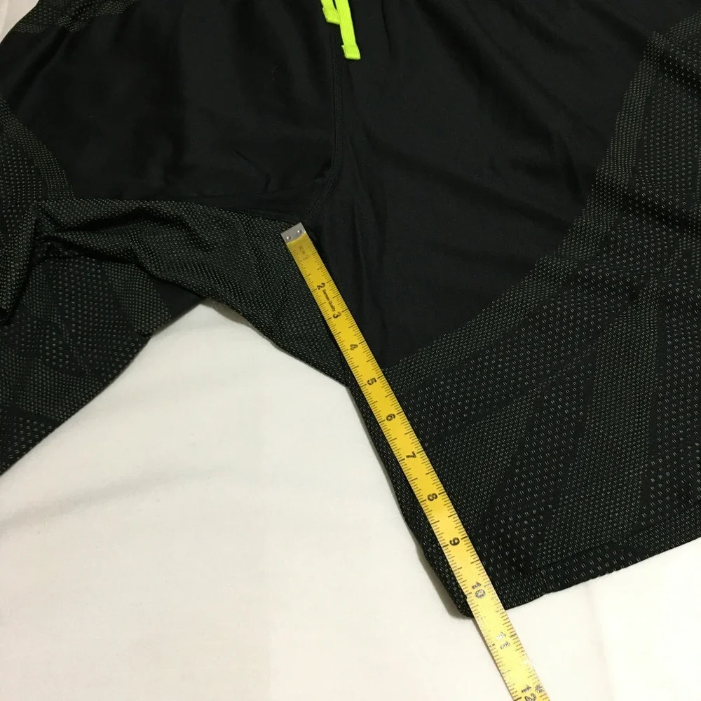 Nike Men's Flyknit Football Soccer Shorts Size 2XL Black Green Mesh